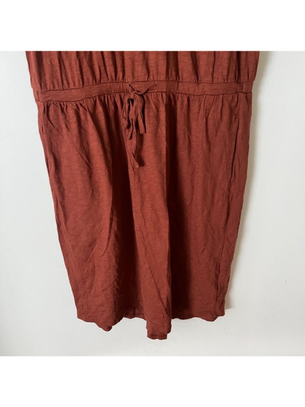 Pact Relaxed Slub Weekend T-Shirt Dress Mahogany Brown Women's Size Large - Picture 2 of 9
